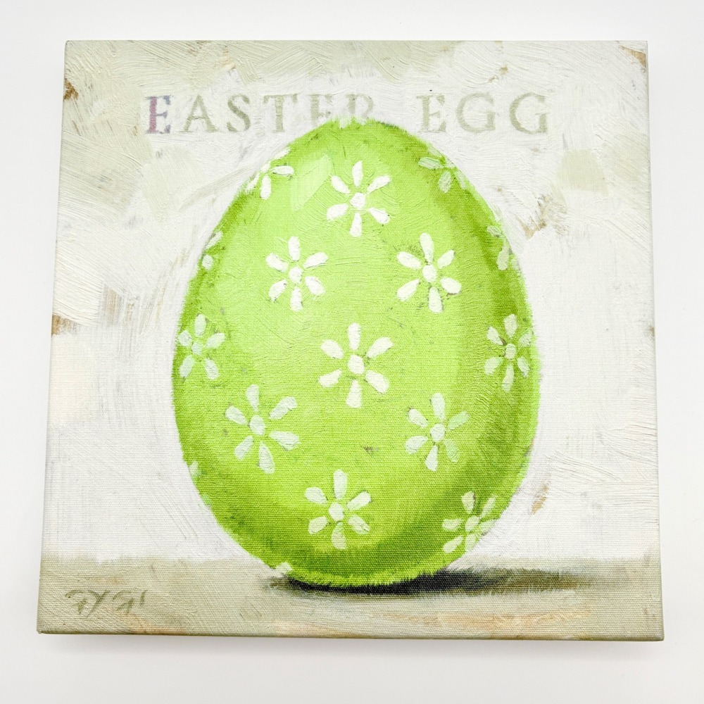 Darren Gygi Home Collection Easter Egg Canvas Wall Art Sullivans Green 8.75" USA